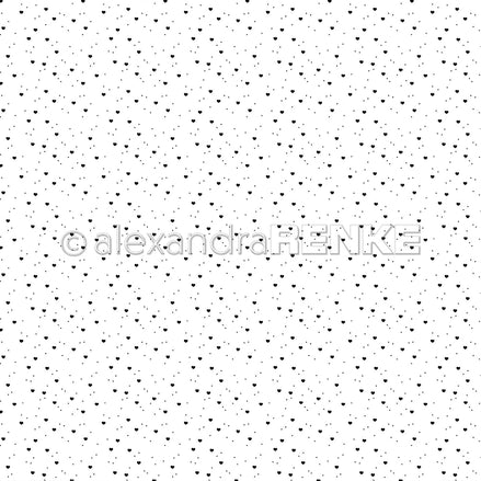 Design paper 'Heart dot flurry black' - P-AR-10.3357 - A.RENKE