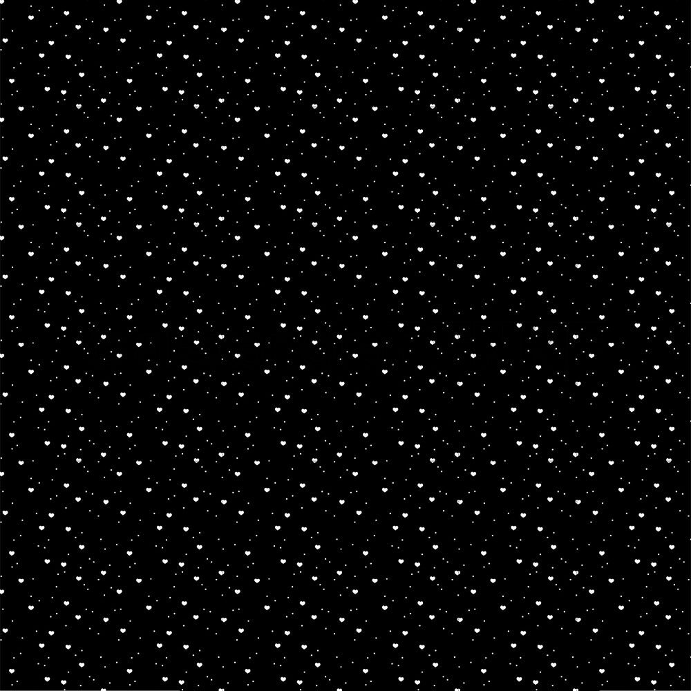 Design paper 'Heart dot flurry white on black' - P-AR-10.3359 - A.RENKE