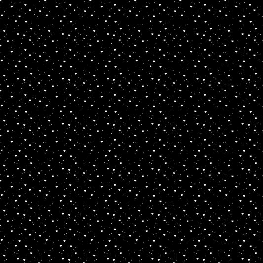 Design paper 'Heart dot flurry white on black' - P-AR-10.3359 - A.RENKE