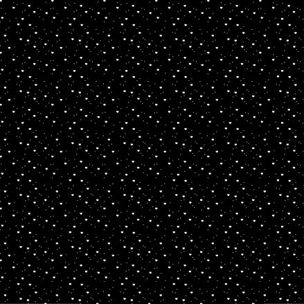 Design paper 'Heart dot flurry white on black' - P-AR-10.3359 - A.RENKE