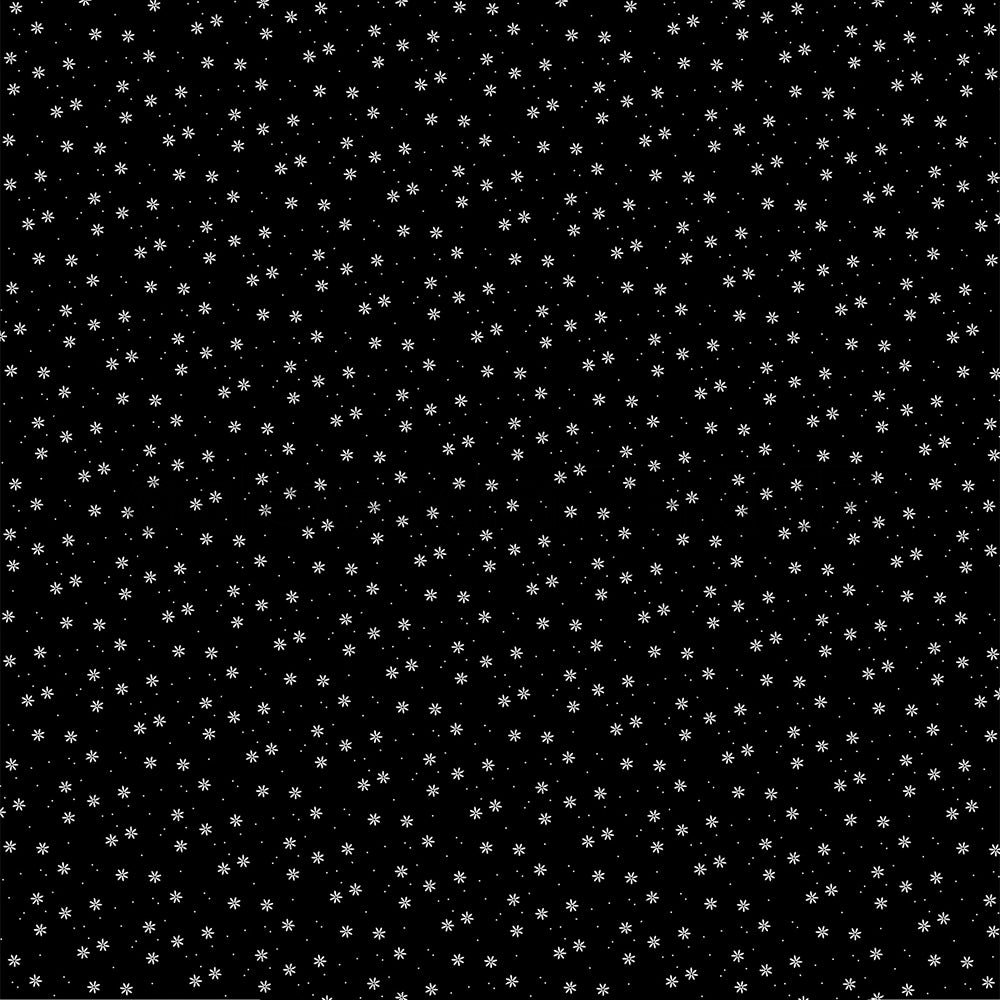 Design paper 'Scattered flowers white on black' - P-AR-10.3375 - A.RENKE