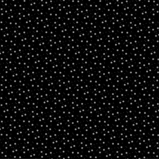 Design paper 'Scattered flowers white on black' - P-AR-10.3375 - A.RENKE