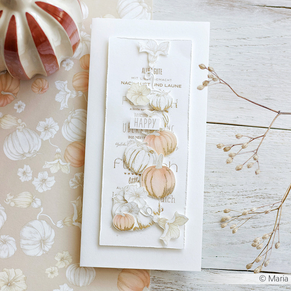 Design paper 'Pumpkins on white' - P-AR-10.3382- A.RENKE