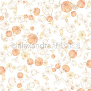 Design paper 'Pumpkins on white' - P-AR-10.3382- A.RENKE