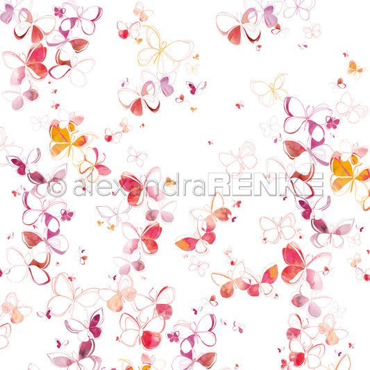 Design paper 'Lucky butterfly flurry medium'- P-AR-10.3493- A.RENKE