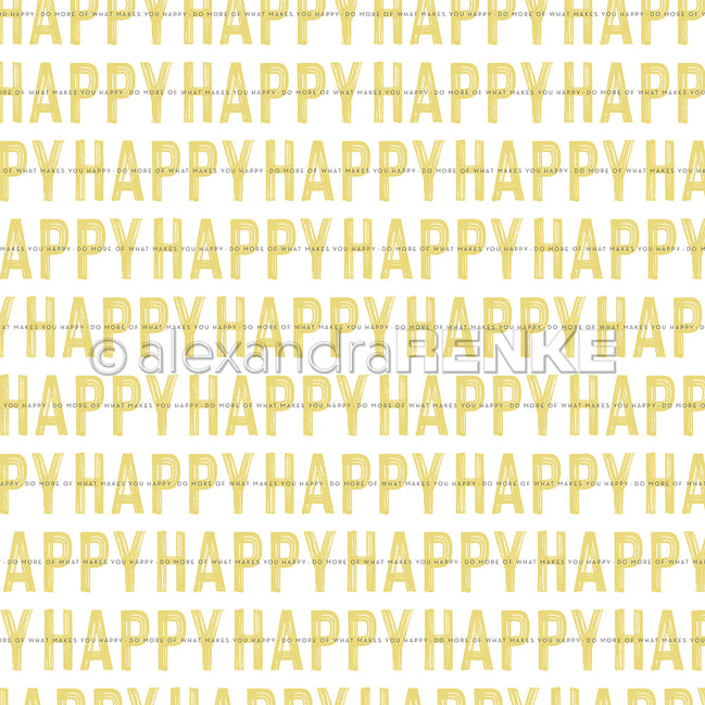 Design paper 'Happy Typo Streifen'- P-AR-10.3501- A.RENKE