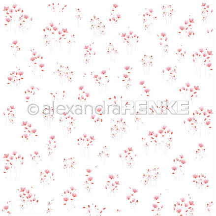 Design paper 'Delicate bouquets of pink flowers'- P-AR-10.3502- A.RENKE