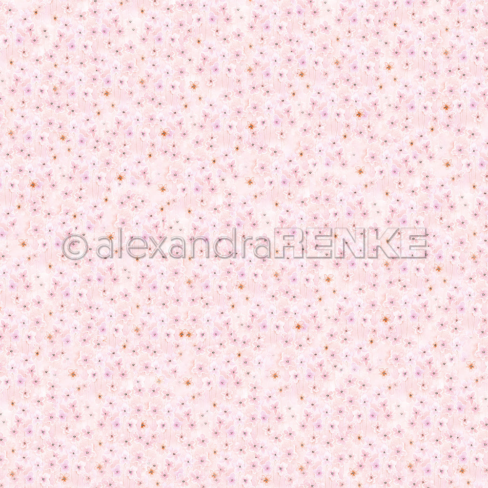 Design paper 'Fine pink floral pattern'- P-AR-10.3507- A.RENKE