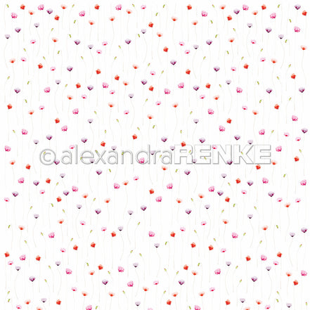 Design paper 'Fine poppy flowers'- P-AR-10.3509- A.RENKE