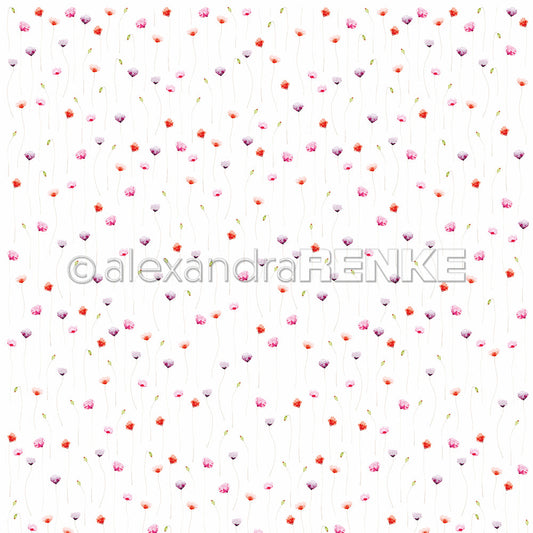 Design paper 'Fine poppy flowers'- P-AR-10.3509- A.RENKE