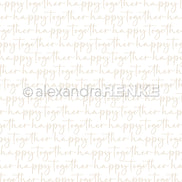 Design paper ' Typo Stripes happy together Beige ' - P-AR-10.3552- A.RENKE