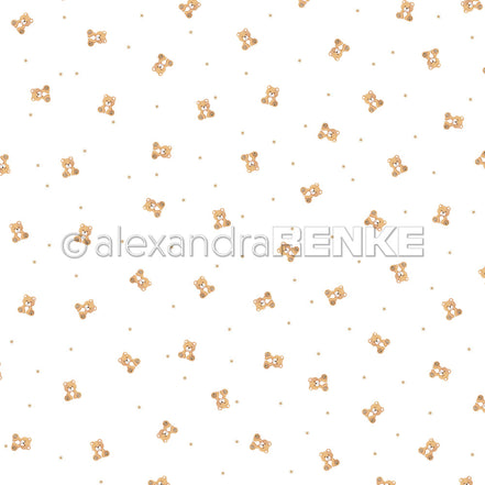 Design paper 'Teddy Bear Bustle Brown'- P-AR-10.3608- A.RENKE