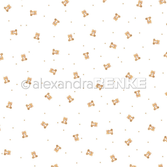 Design paper 'Teddy Bear Bustle Brown'- P-AR-10.3608- A.RENKE