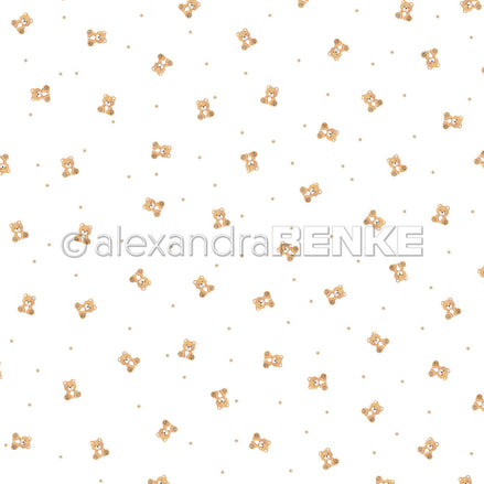 Design paper 'Teddy Bear Bustle Brown'- P-AR-10.3608- A.RENKE