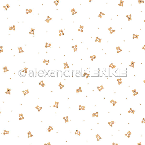 Design paper 'Teddy Bear Bustle Brown'- P-AR-10.3608- A.RENKE
