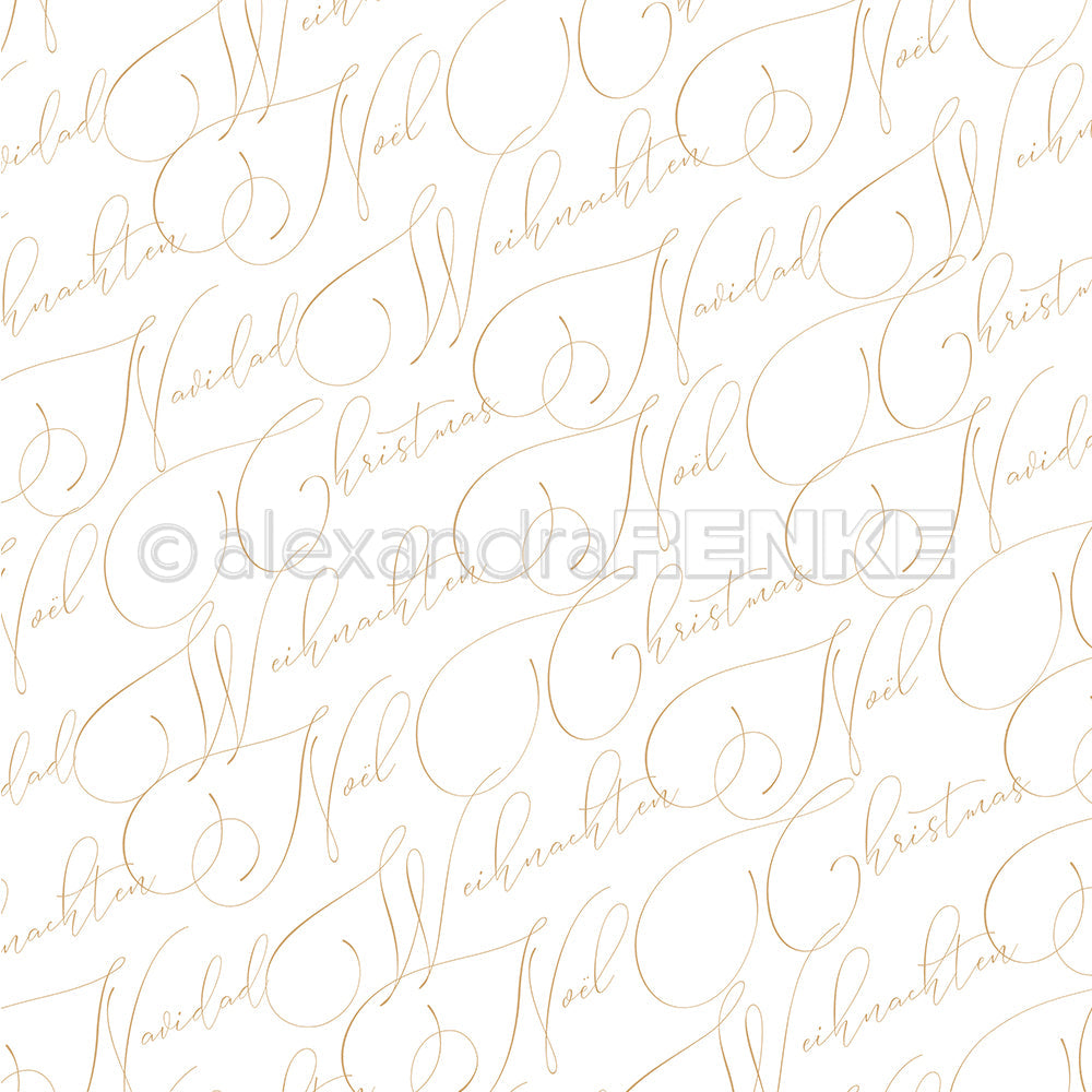 Design paper ' Typo Christmas International Gold'- P-AR-10.3627- A.RENKE