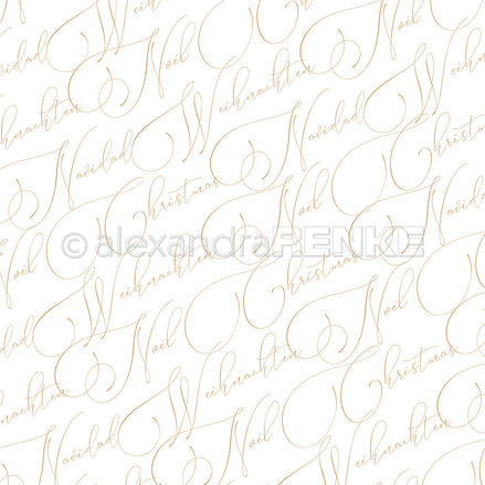Design paper 'Typo Christmas International Gold'- P-AR-10.3627- A.RENKE