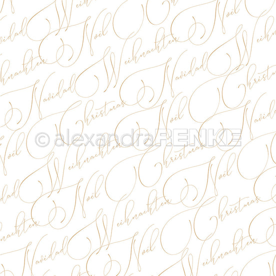 Design paper ' Typo Christmas International Gold'- P-AR-10.3627- A.RENKE