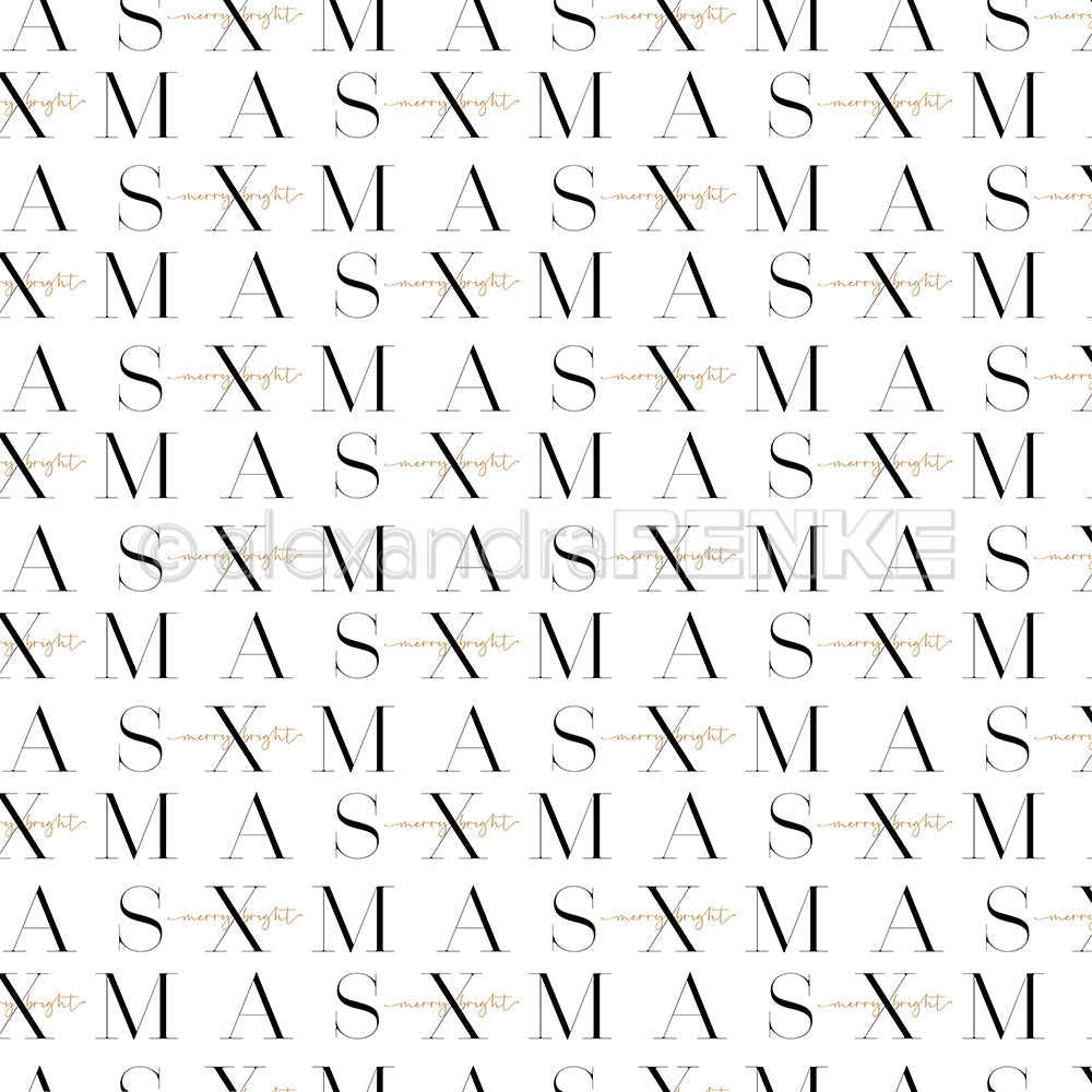 Design paper 'Large Typo combo Xmas'- P-AR-10.3643- A.RENKE