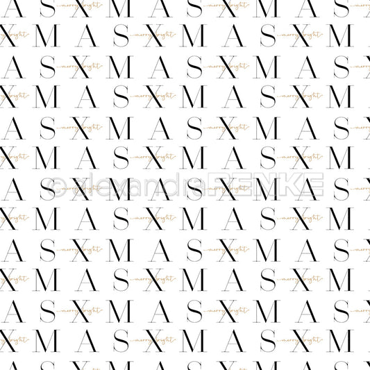 Design paper ' Large Typo combo  Xmas'- P-AR-10.3643- A.RENKE
