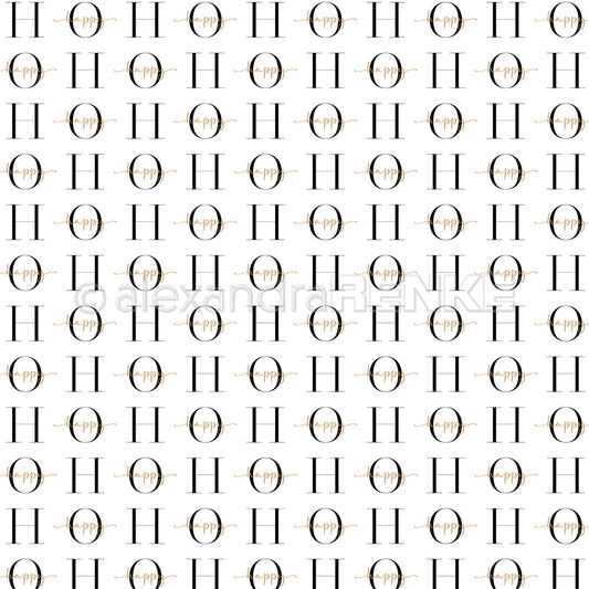 Design paper ' Large Typo combo  Ho Ho Ho'- P-AR-10.3648- A.RENKE