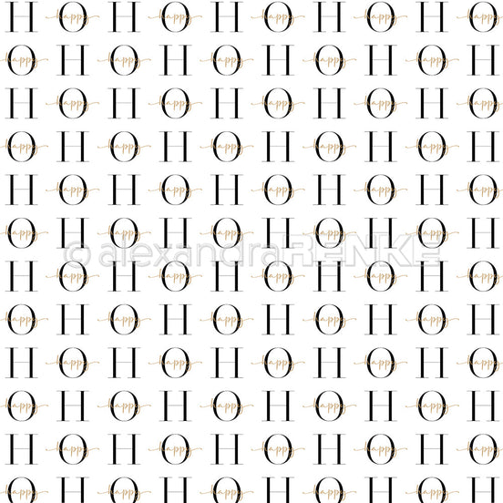 Design paper ' Large Typo combo  Ho Ho Ho'- P-AR-10.3648- A.RENKE