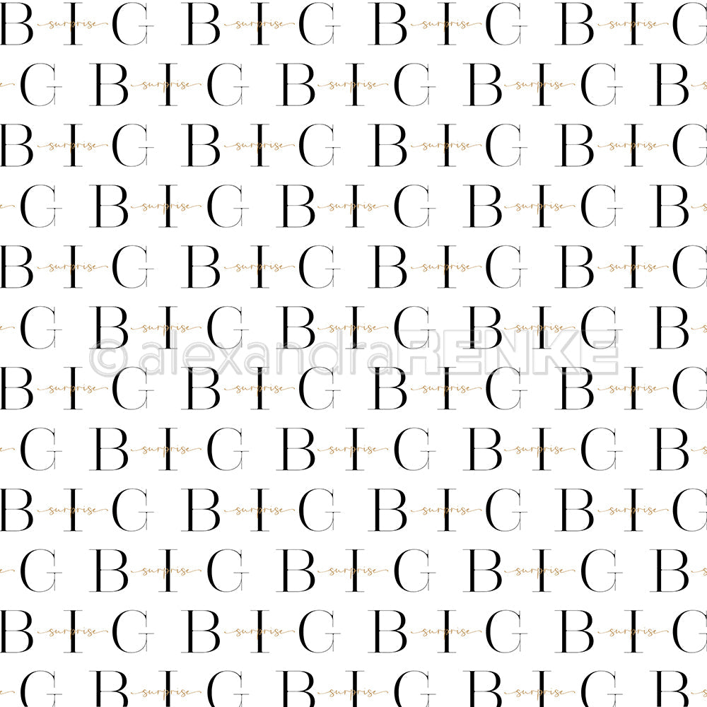Design paper 'Large Typo combo Big Surprise'- P-AR-10.3649- A.RENKE