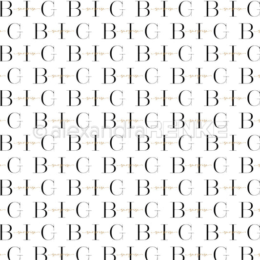 Design paper ' Large Typo combo Big Surprise'- P-AR-10.3649- A.RENKE