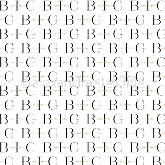 Design paper ' Large Typo combo Big Surprise'- P-AR-10.3649- A.RENKE