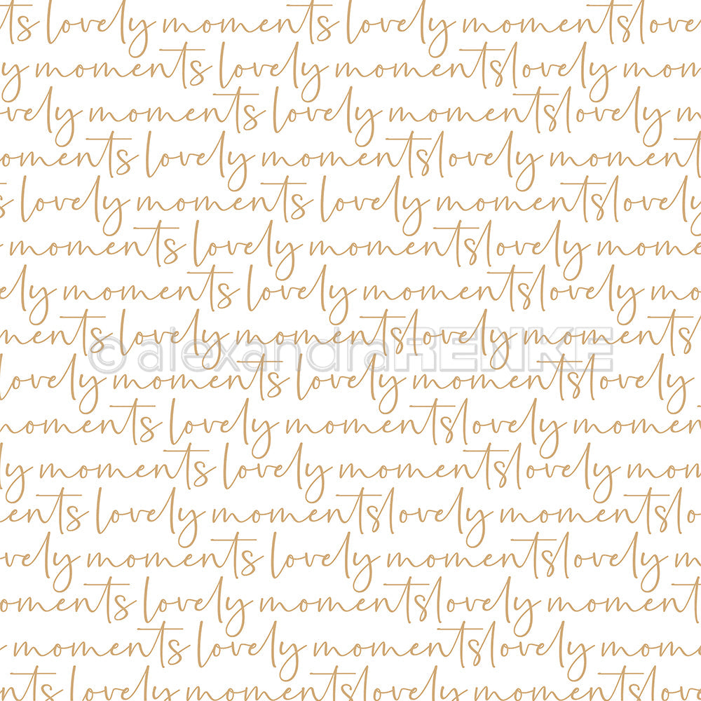 Design paper 'Typo Stripes lovely moments gold'- P-AR-10.3652- A.RENKE