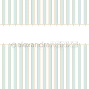 Design paper 'Star border with stripes mint'- P-AR-10.3678- A.RENKE