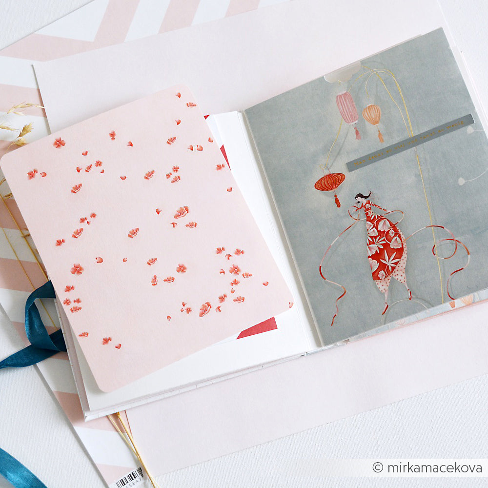 Design paper "Lisa's Figurines Blossom Rain" P-AR-10.3749 - A.RENKE