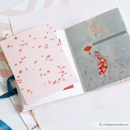 Design paper "Lisa's Figurines Blossom Rain" P-AR-10.3749 - A.RENKE