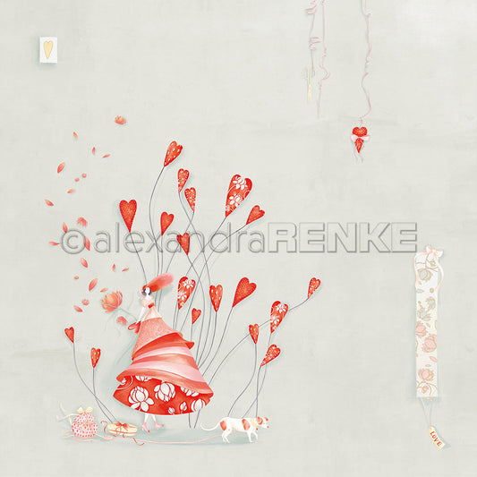 Design paper "Lisa's Figurines Heart Walk" P-AR-10.3780 - A.RENKE