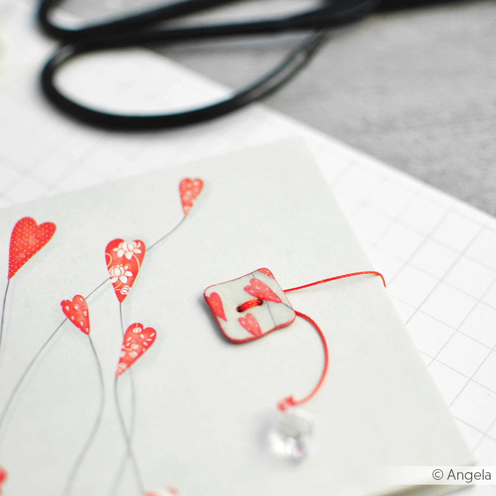 Design paper "Lisa's Figurines Heart Rain" P-AR-10.3781 - A.RENKE