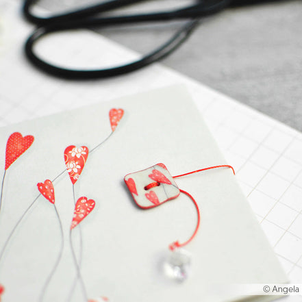 Design paper "Lisa's Figurines Heart Rain" P-AR-10.3781 - A.RENKE