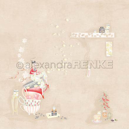 Design paper "Lisa's Figurines Coffee Time" P-AR-10.3786 - A.RENKE