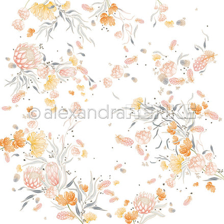 Design paper "Delicate Protea-Tulip Swirl" P-AR-10.3790 - A.RENKE