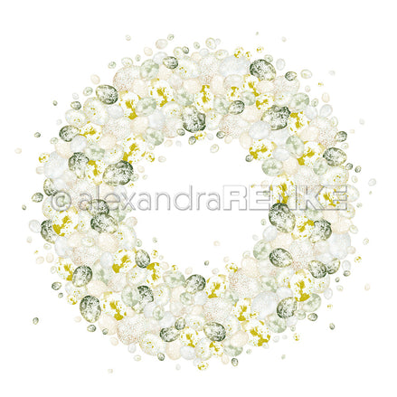 Design paper "Delicate Egg Wreath Green-Charteuse" P-AR-10.3811 - A.RENKE