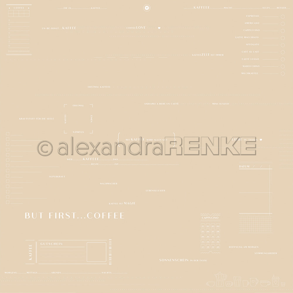 Design paper "TypoArt Coffee" P-AR-10.3818 - A.RENKE