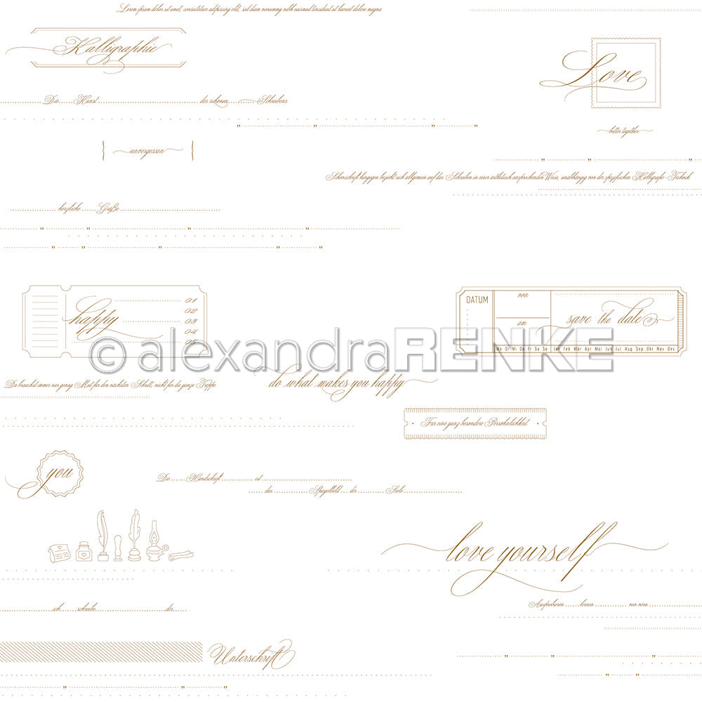 Design paper "TypoArt love yourself" P-AR-10.3821 - A.RENKE