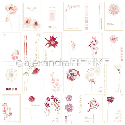 Design paper "Creative Blossom Splendor Card Sheet Berry Tone" P-AR-10.3850 - A.RENKE