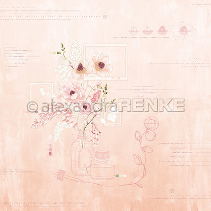 Design paper P-AR-10.3851 "Creative Floral Splendor Anemone Bouquet" - A.RENKE