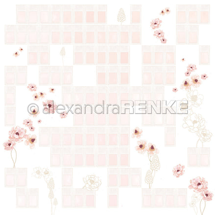 Design paper "Creative Blossoms Color Cards Anemone" P-AR-10.3853 - A.RENKE