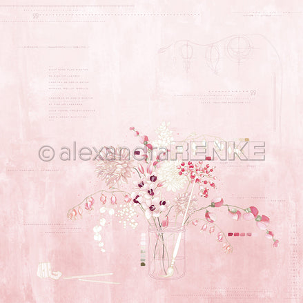 Design paper "Creative Blossoms Dahlia Bouquet" P-AR-10.3855 - A.RENKE