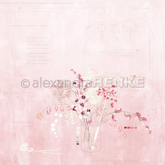 Design paper "Creative Blossoms Dahlia Bouquet" P-AR-10.3855 - A.RENKE