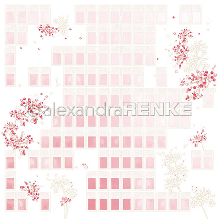 Design paper "Creative Blossom Splendor Color Cards Berry Branch" P-AR-10.3857 - A.RENKE