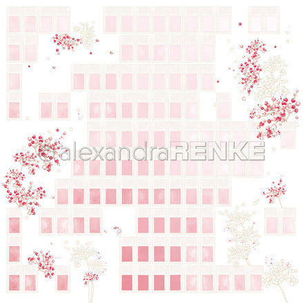 Design paper "Creative Blossom Splendor Color Cards Berry Branch" P-AR-10.3857 - A.RENKE
