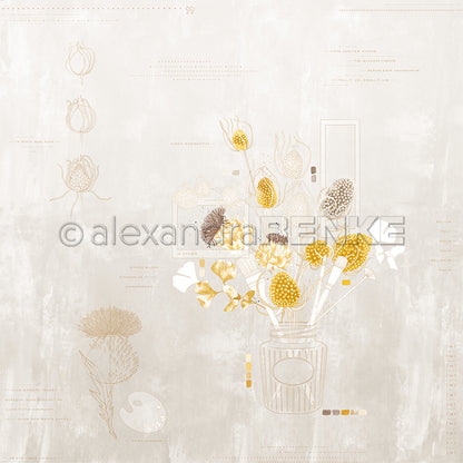 Design paper "Creative Floral Splendor Thistle Bouquet" P-AR-10.3859 - A.RENKE