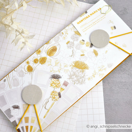 Design paper "Creative Floral Splendor Blooming Color Cards Yellow & Ochre" P-AR-10.3862 - A.RENKE